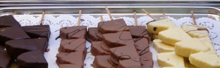 Espeto Abacaxi com chocolate